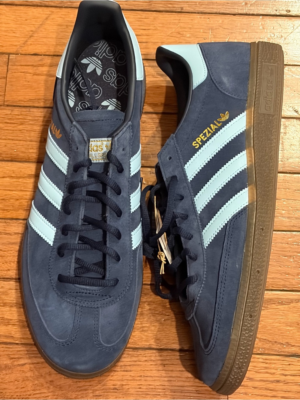 adidas ORIGINALS HANDBALL SPEZIAL TRAINERS SNEAKERS SHOES NAVY TERRACE OG 12 1/2